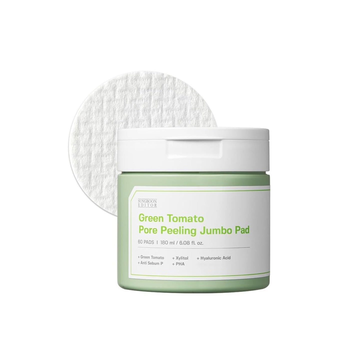 Sungboon Editor Green Tomato Pore Peeling Jumbo Pad 60pads - Bulk Buy K-Beauty in Australia