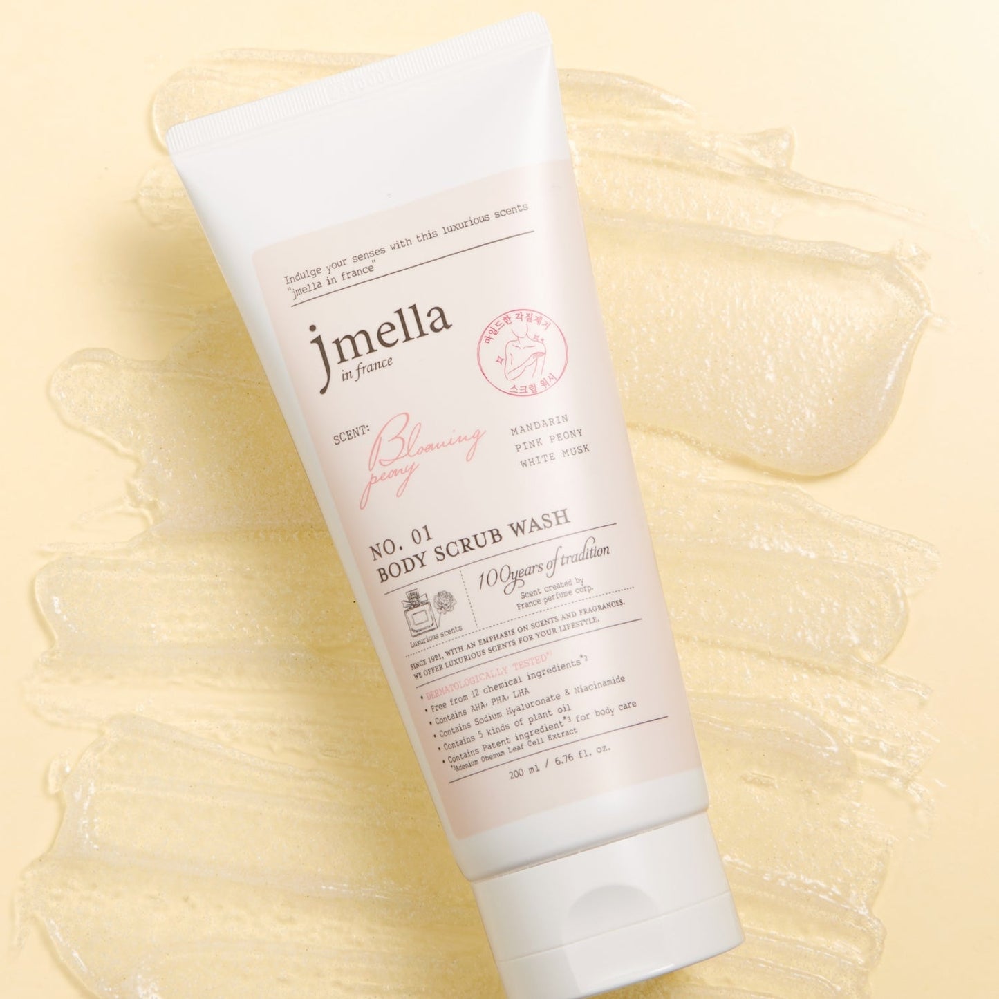 Jmella In France Blooming Peony Body Scrub Wash 200Ml - Shop K-Beauty in Australia