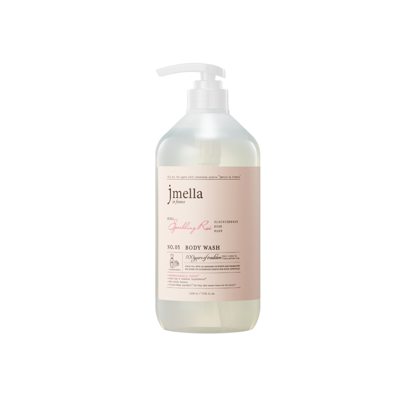 Jmella Sparkling Rose Body Wash 1000ml - Shop K-Beauty in Australia