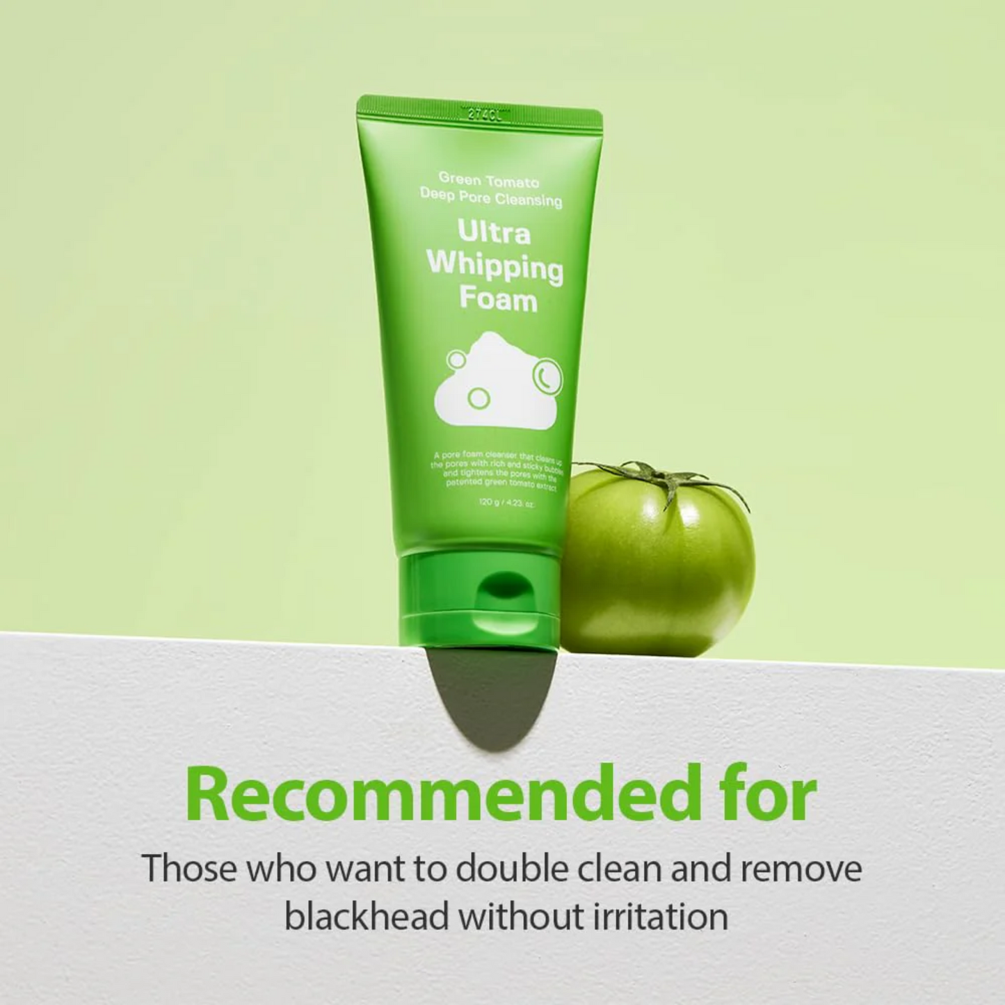 Sungboon Editor Green Tomato Deep Pore Cleansing Ultra Whipping Foam 120g - Shop K-Beauty in Australia
