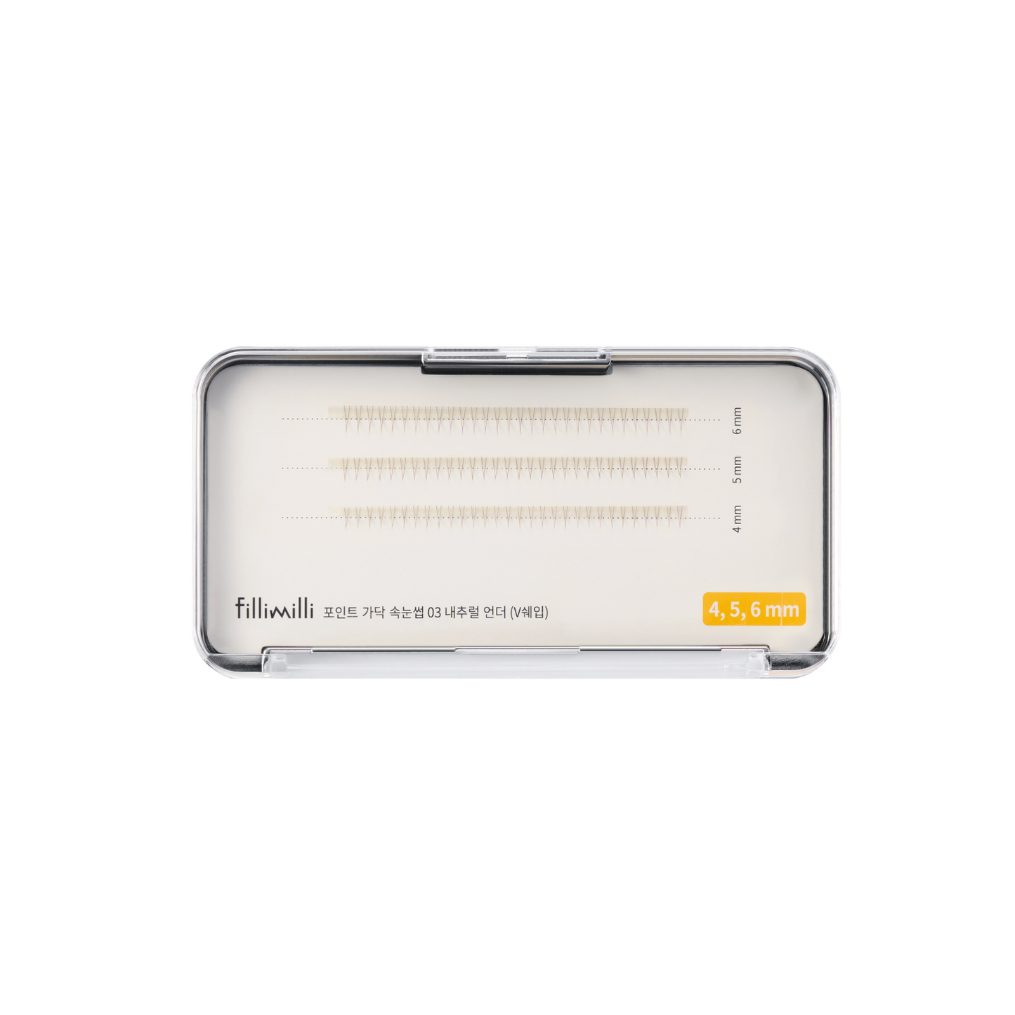 Fillimilli Point Piece Lashes 03 Natural Under (V-shape)(4,5,6mm) 90pcs - Shop K-Beauty in Australia