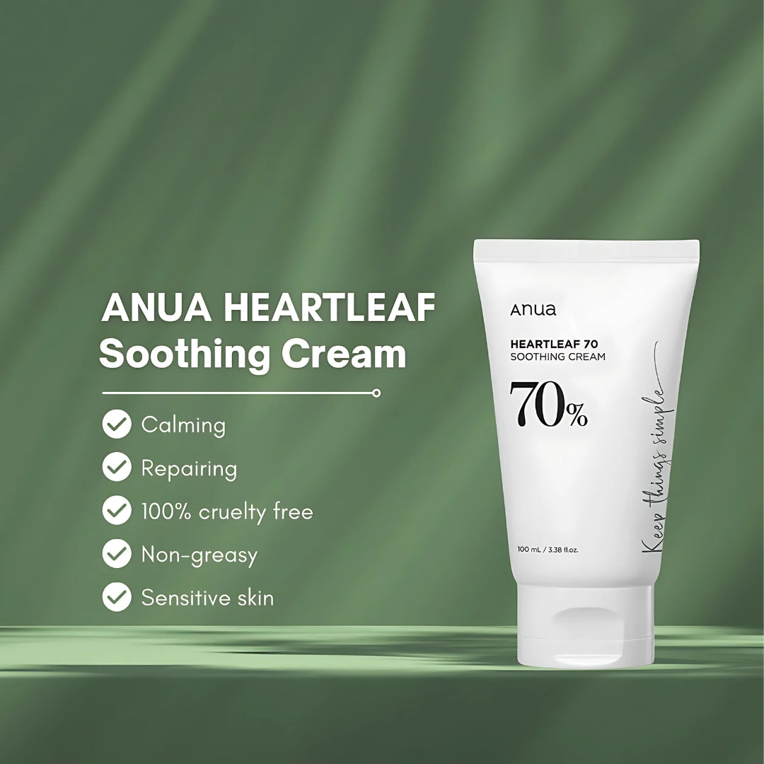 Anua Heartleaf 70% Soothing Cream 100ml  - Pharmacoo K-beauty Wholesale