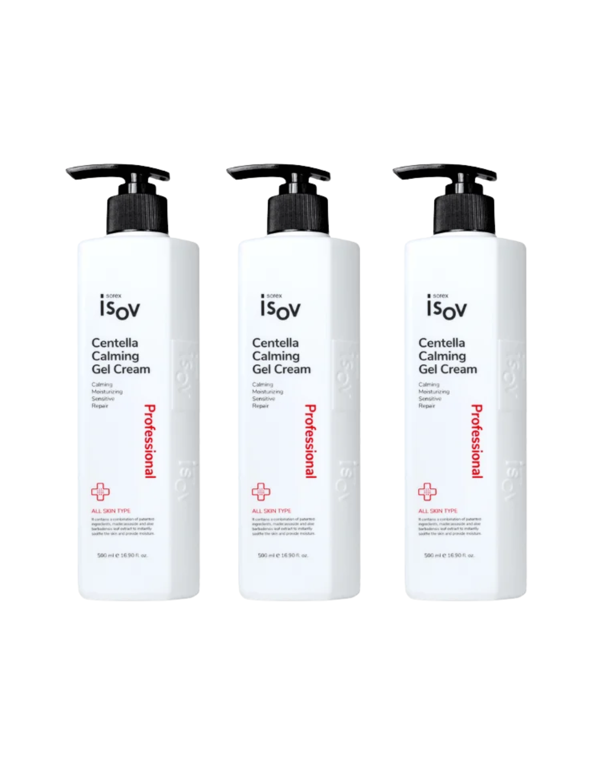 ISOV Centella Calming Gel Cream 500ml - 3 Bundle
