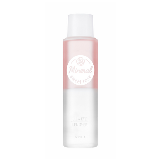 A'pieu Mineral Lip & Eye Remover Large Volume Sweet Rose 250ml  - Glowii Beauty