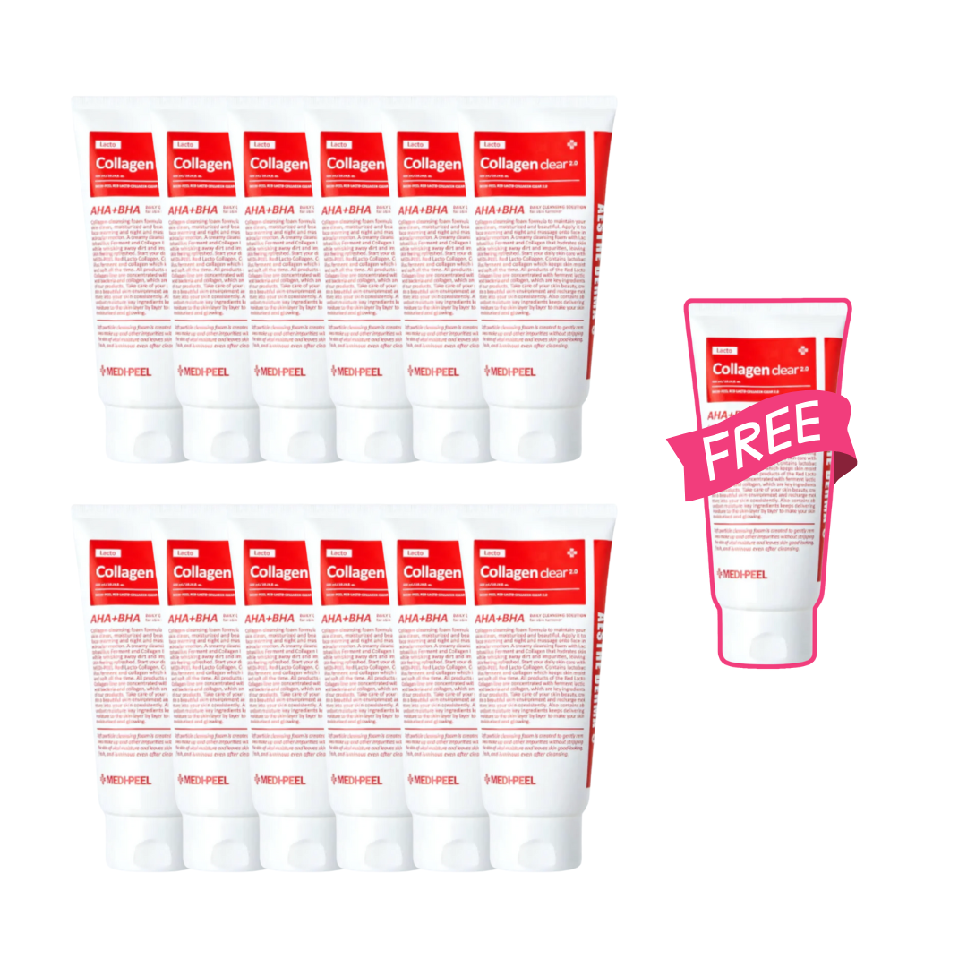 Red Lacto Collagen Foam Cleanser 2.0 120ml - 12+1 Bundle