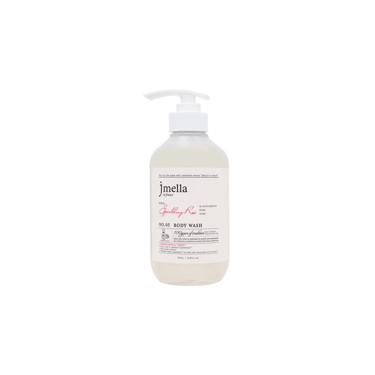 Jmella Sparkling Rose Body Wash 500ml - Shop K-Beauty in Australia