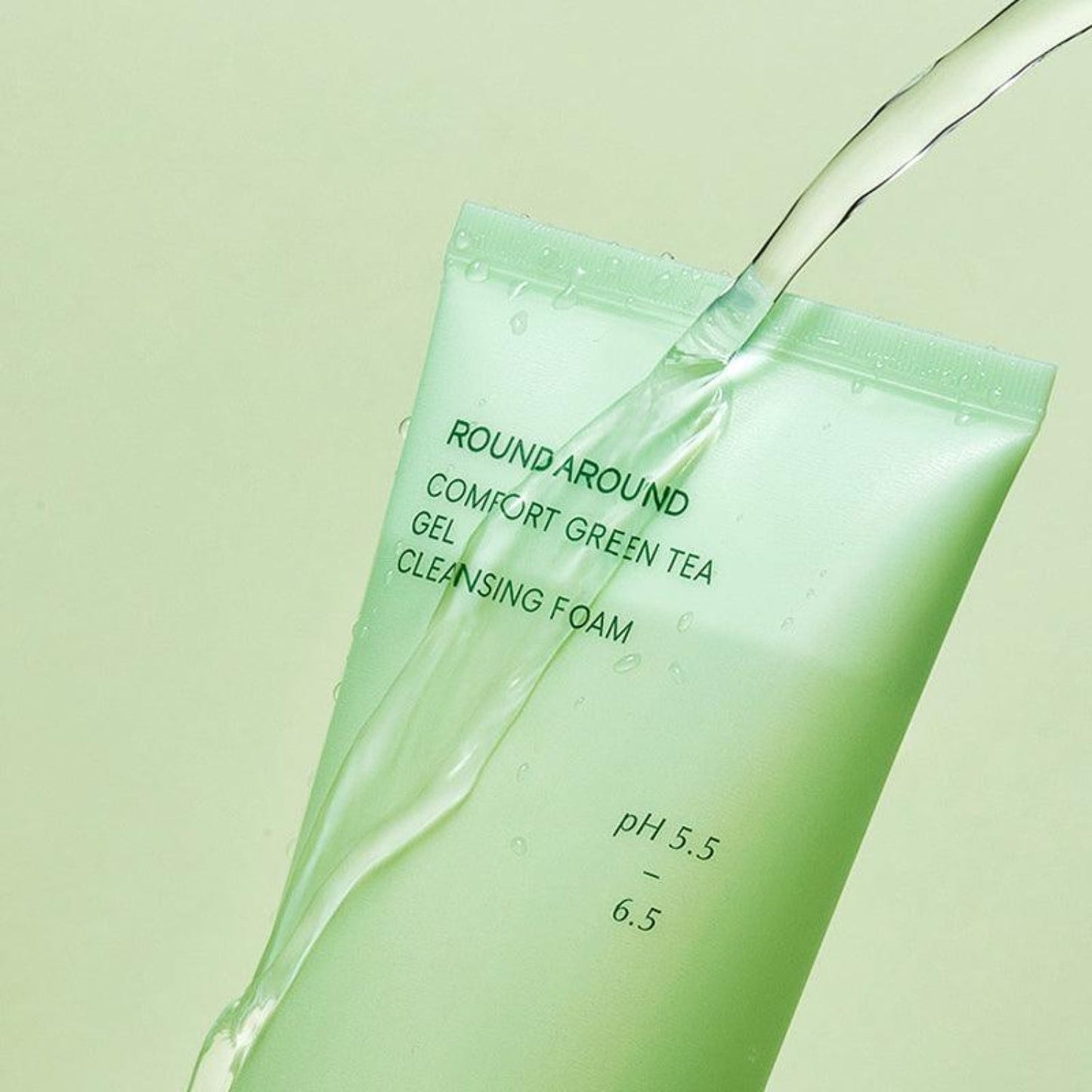 ROUND A'ROUND Comfort Green Tea Gel Cleansing Foam Double Set