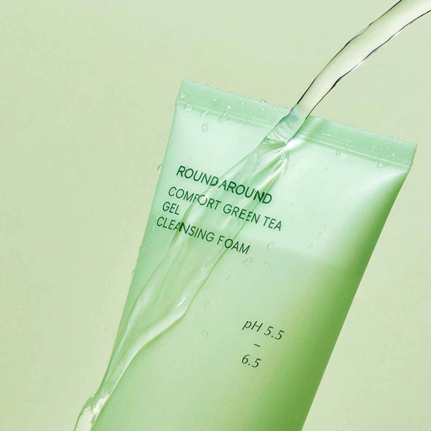 ROUND A'ROUND Comfort Green Tea Gel Cleansing Foam Double Set