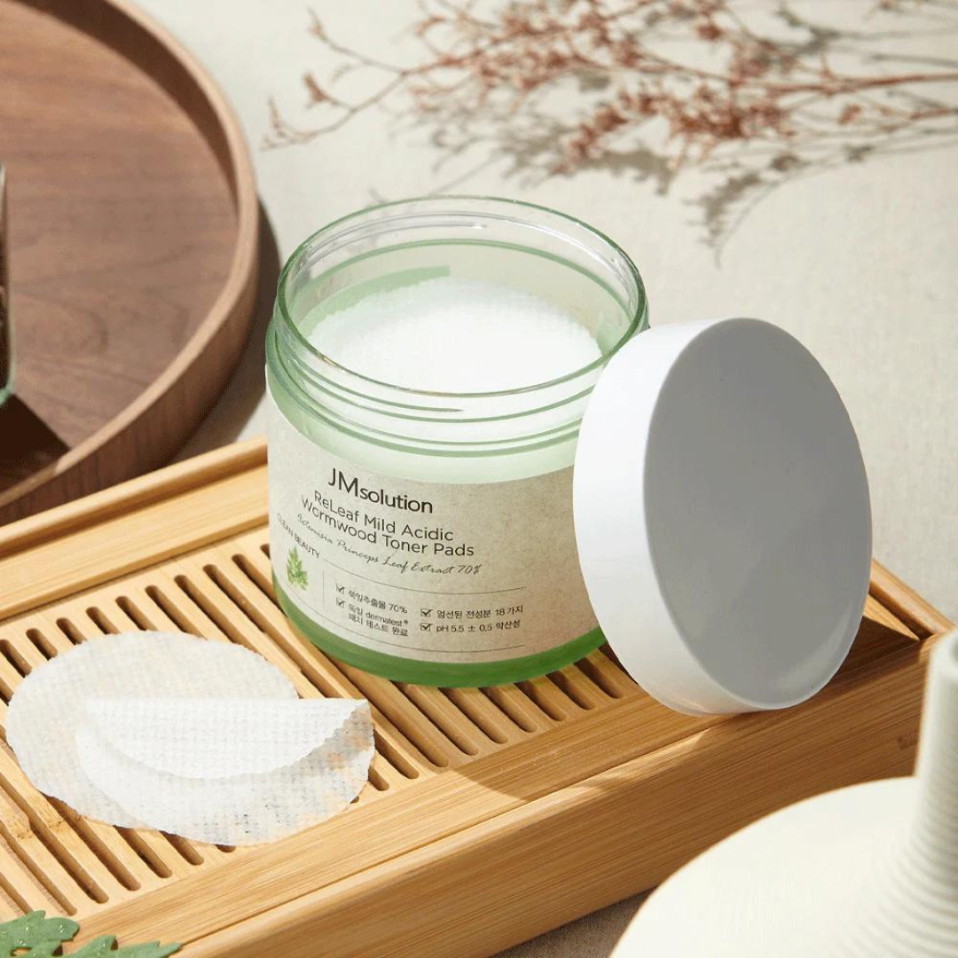 JM Solution Releaf Mild Acidic Wormwood Toner Pads 70pc - Bulk buy at Pharmacoo K-Beauty Wholesale