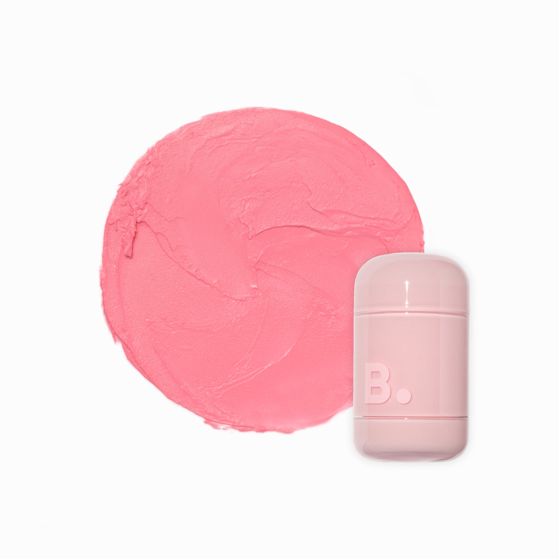 Banila Co B. By Banila Romantic Blush Lip & Cheek in soft pink shade, creamy texture, and natural finish, displayed on a white background.