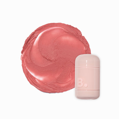 Banila Co B. By Banila Romantic Blush Lip & Cheek in soft pink, featuring the compact blush with a smooth, powdery texture.