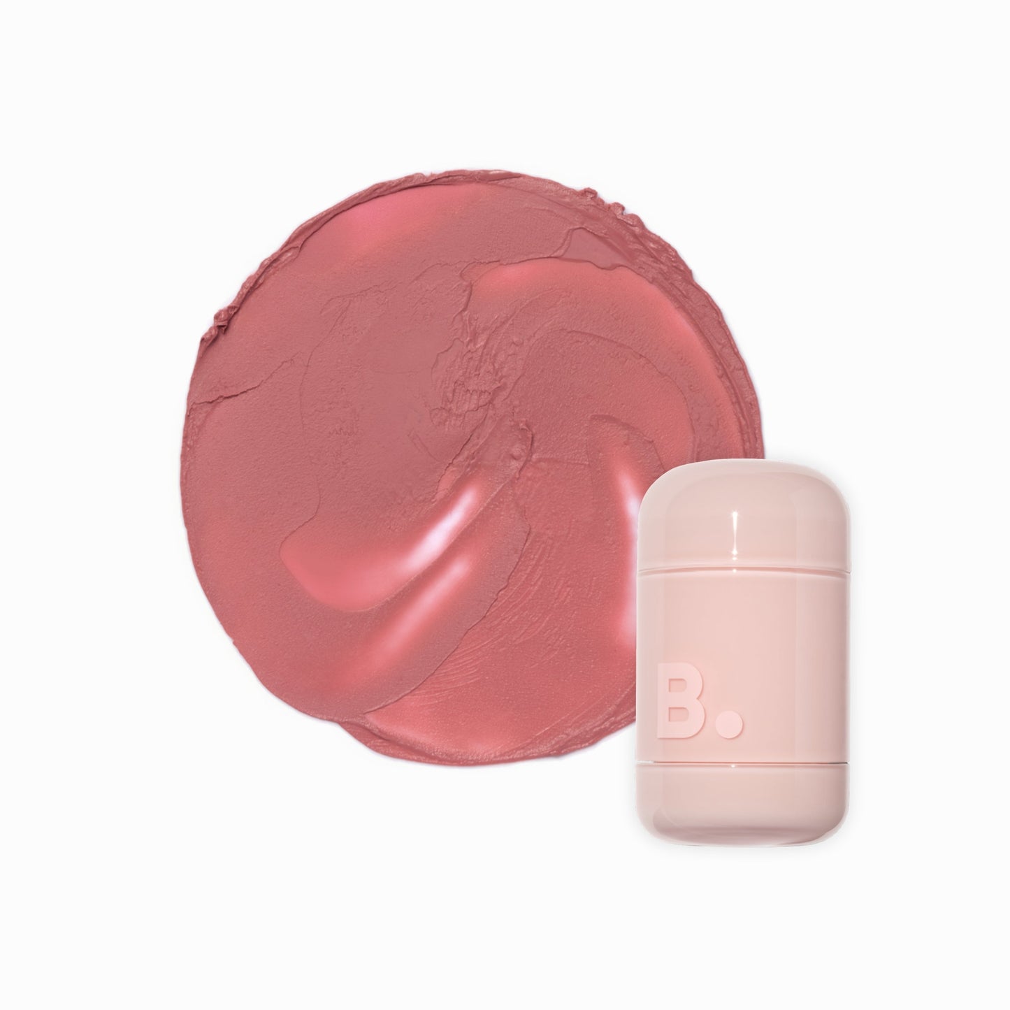 Banila Co B. By Banila Romantic Blush Lip & Cheek in soft pink shade, showing the blush compact with blush and applicator.