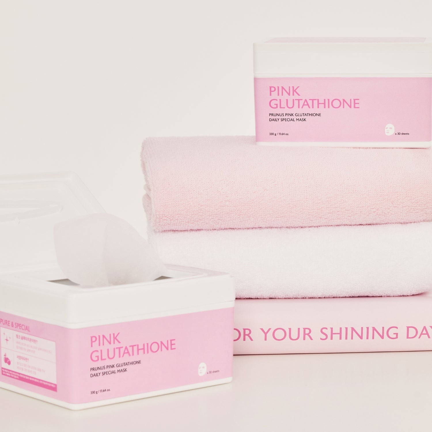 Milk Touch Prunus Pink Glutathione Daily Brightening Mask 30pcs - Bulk Buy K-Beauty in Australia