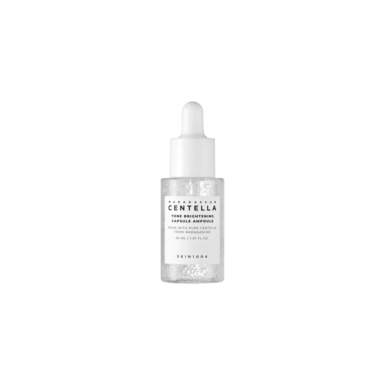SKIN1004 Madagascar Centella Tone Brightening Capsule Ampoule bottle with capsule applicator and brightening formula.