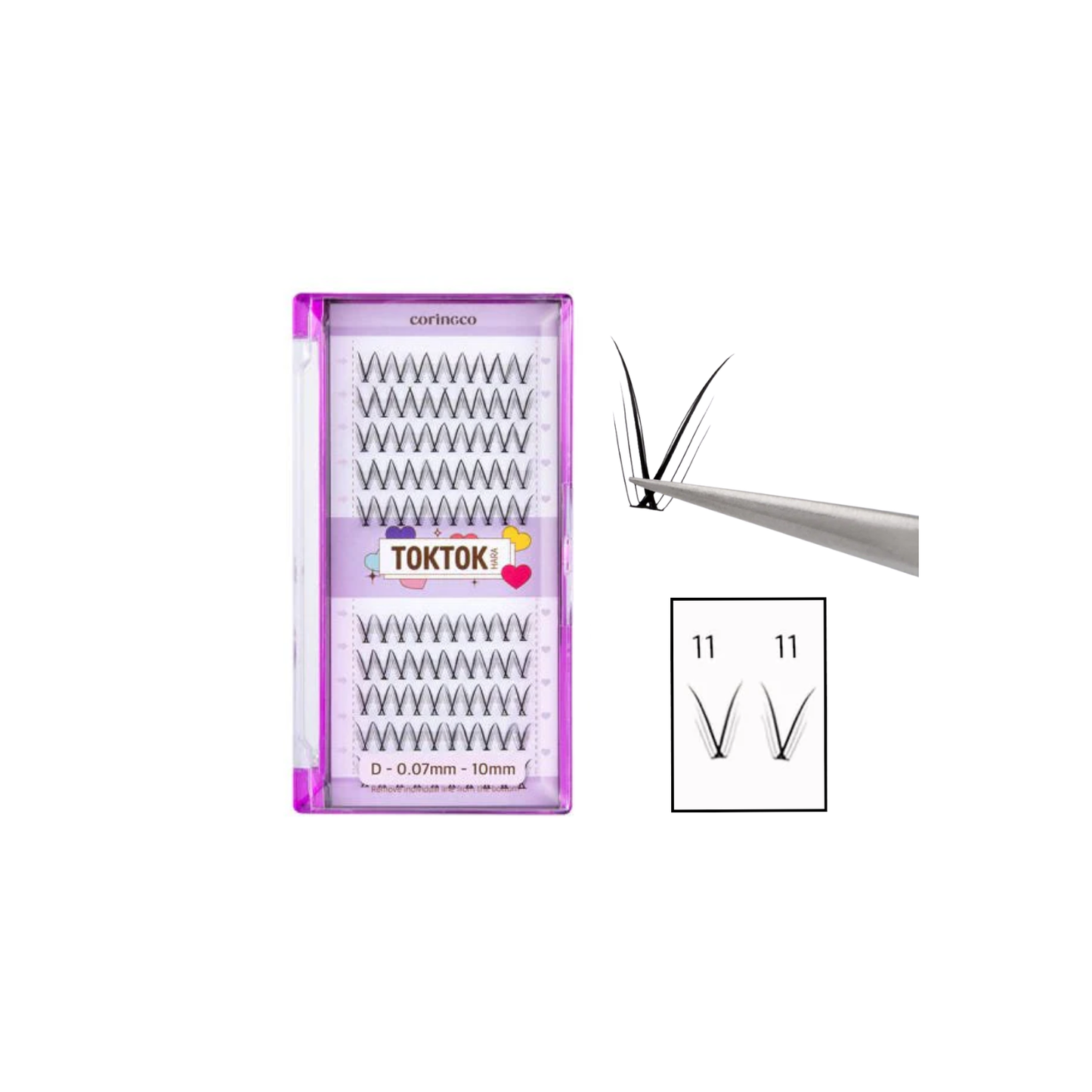Toktokhara Check Eyelash [100pcs]
