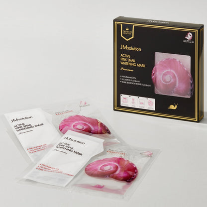 JM Solution Active Pink Snail Whitening Mask Premium 5Pcs - Bulk buy at Pharmacoo K-Beauty Wholesale