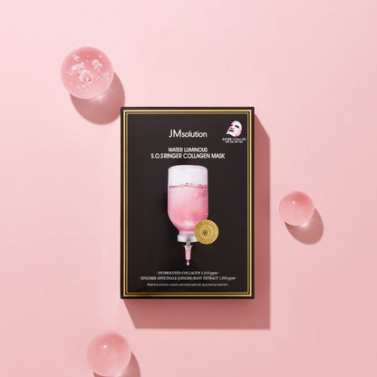 JM Solution Water Luminous S.O.S Ringer Collagen Mask 10Pcs - Bulk buy at Pharmacoo K-Beauty Wholesale