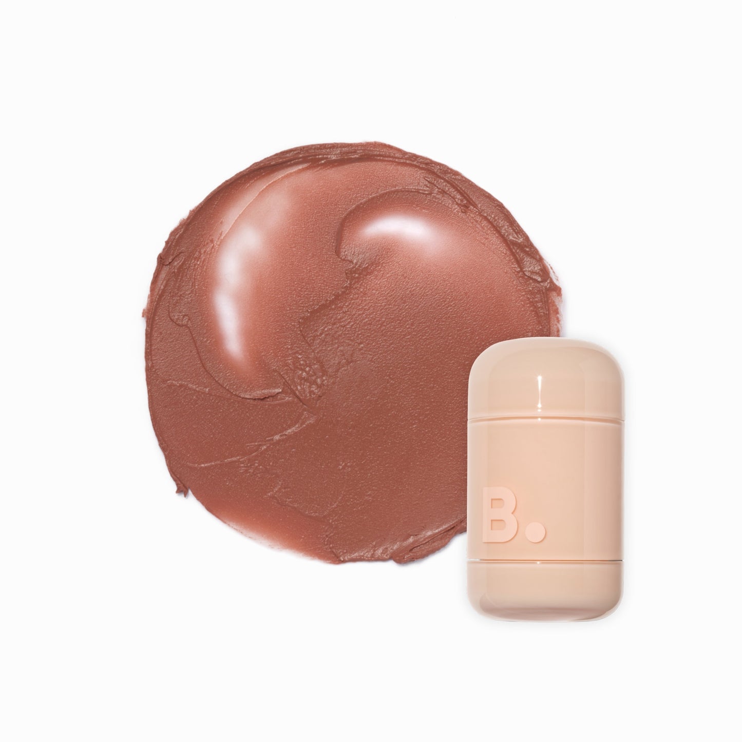 Banila Co B. By Banila Romantic Blush Lip & Cheek in a soft pink shade, showing the compact with blush product and applicator.