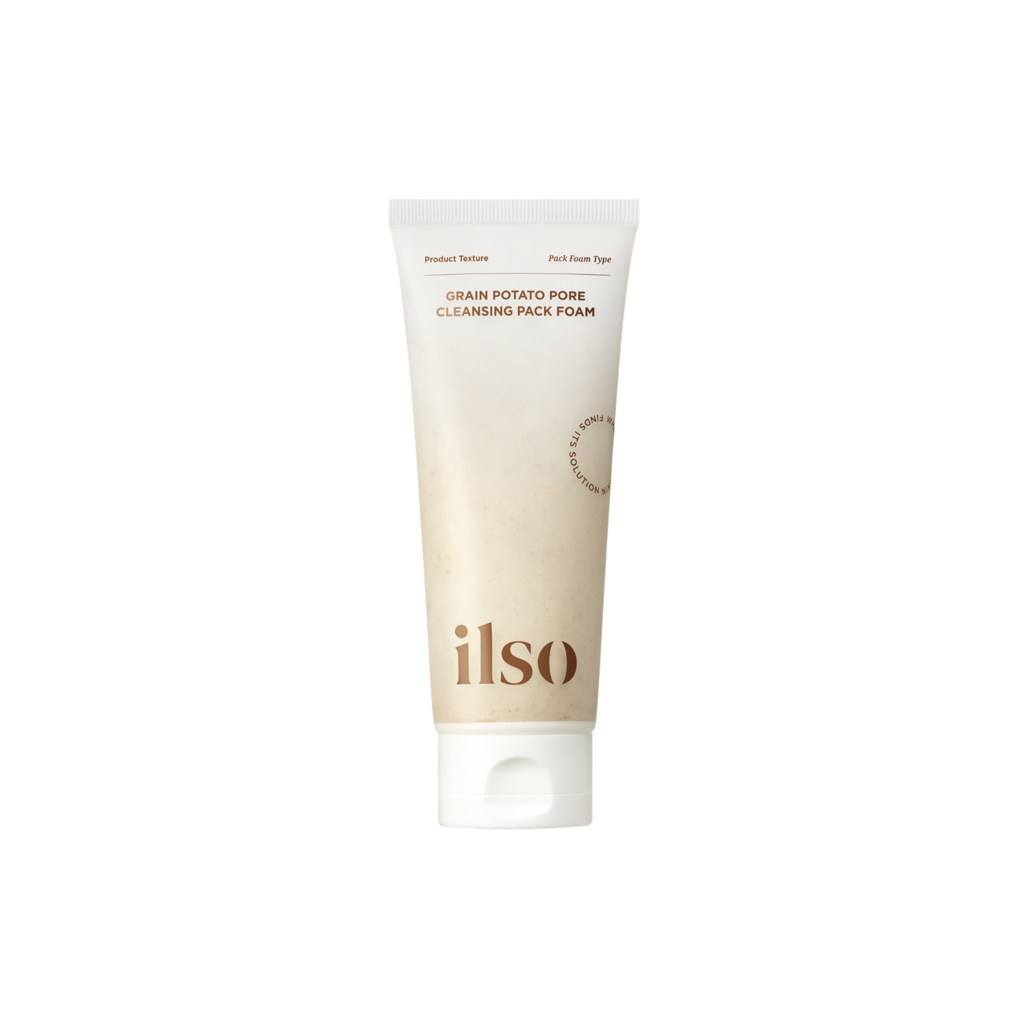 ILSO Grain Potato Pore Cleansing Pack Foam in 150ml tube, a gel and foam cleanser for deep pore cleaning and skin refreshment.
