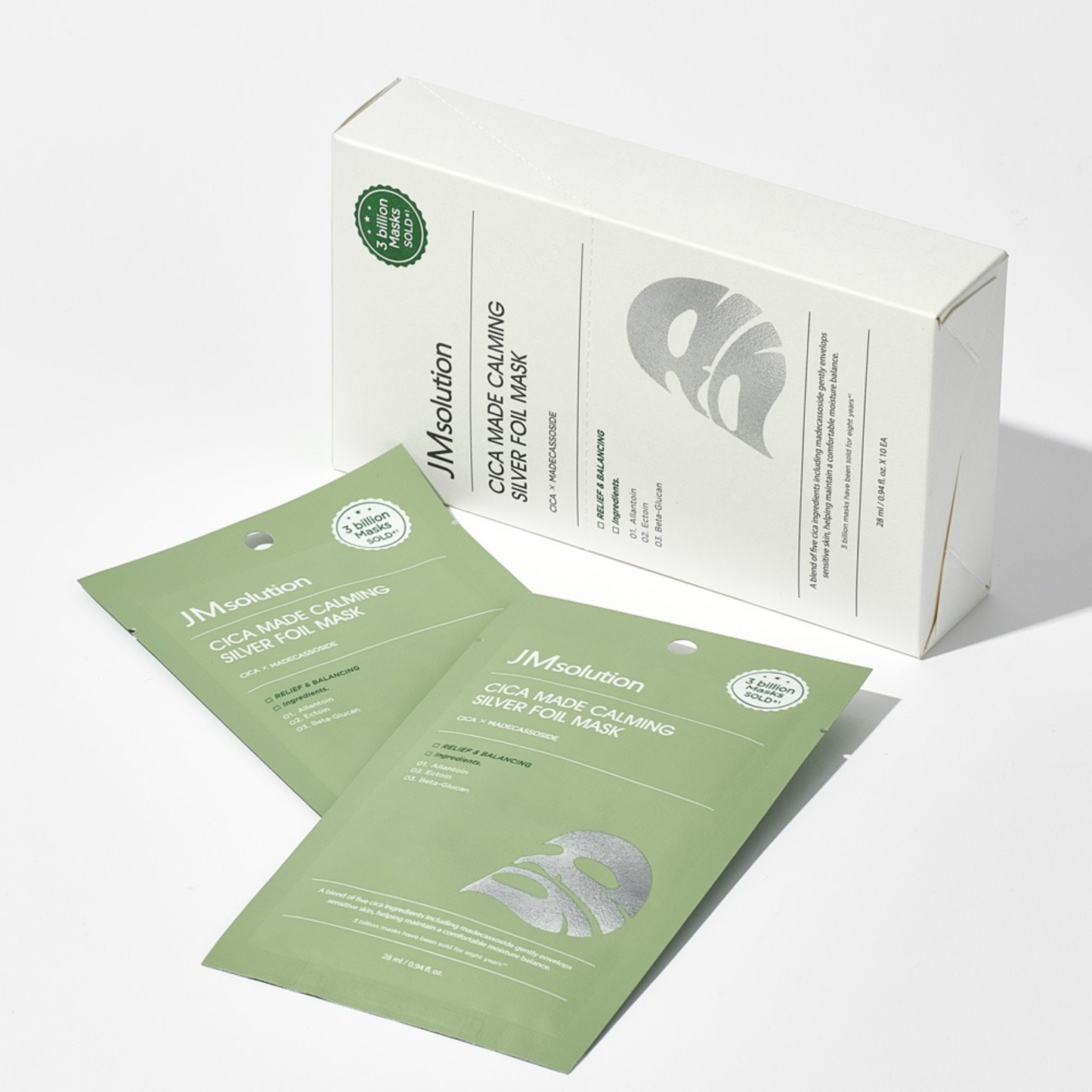 Cica Made Calming Silver Foil Mask Box [10pcs]