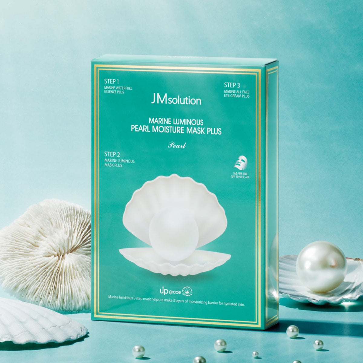 JM Solution Marine Luminous Pearl Moisture Mask Plus 10Pcs - Bulk buy at Pharmacoo K-Beauty Wholesale