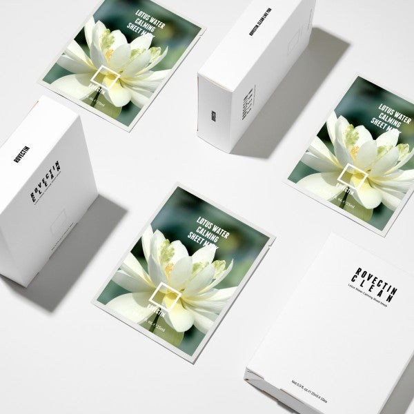 RovectinClean Lotus Water Calming Sheet Mask 10pcs/Box - La Cosmetique