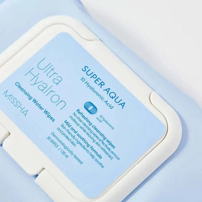 Missha Super Aqua Ultra Hyalron Cleansing Water Wipes 139ml  -Pharmacoo