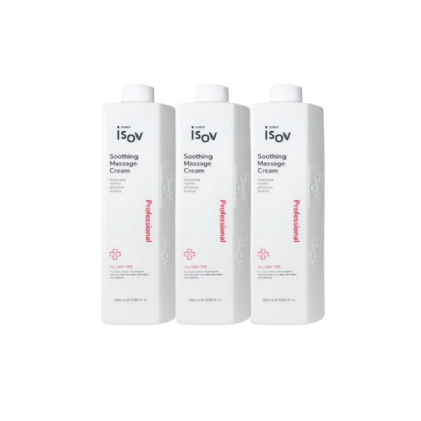 [Professional Use] Isov Soothing Massage Cream 1000Ml Expert [3 Bundle]