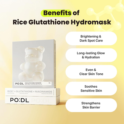PO:DL Rice Glutathione HydroMask Box 4pcs - Shop K-Beauty in Australia