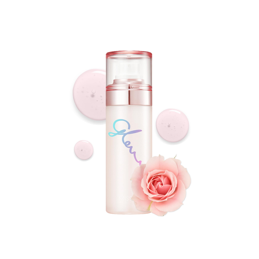 Missha Glow Skin Balm To Go Mist 80ml face mist bottle with clear cap and mist nozzle, designed for hydration and glow.