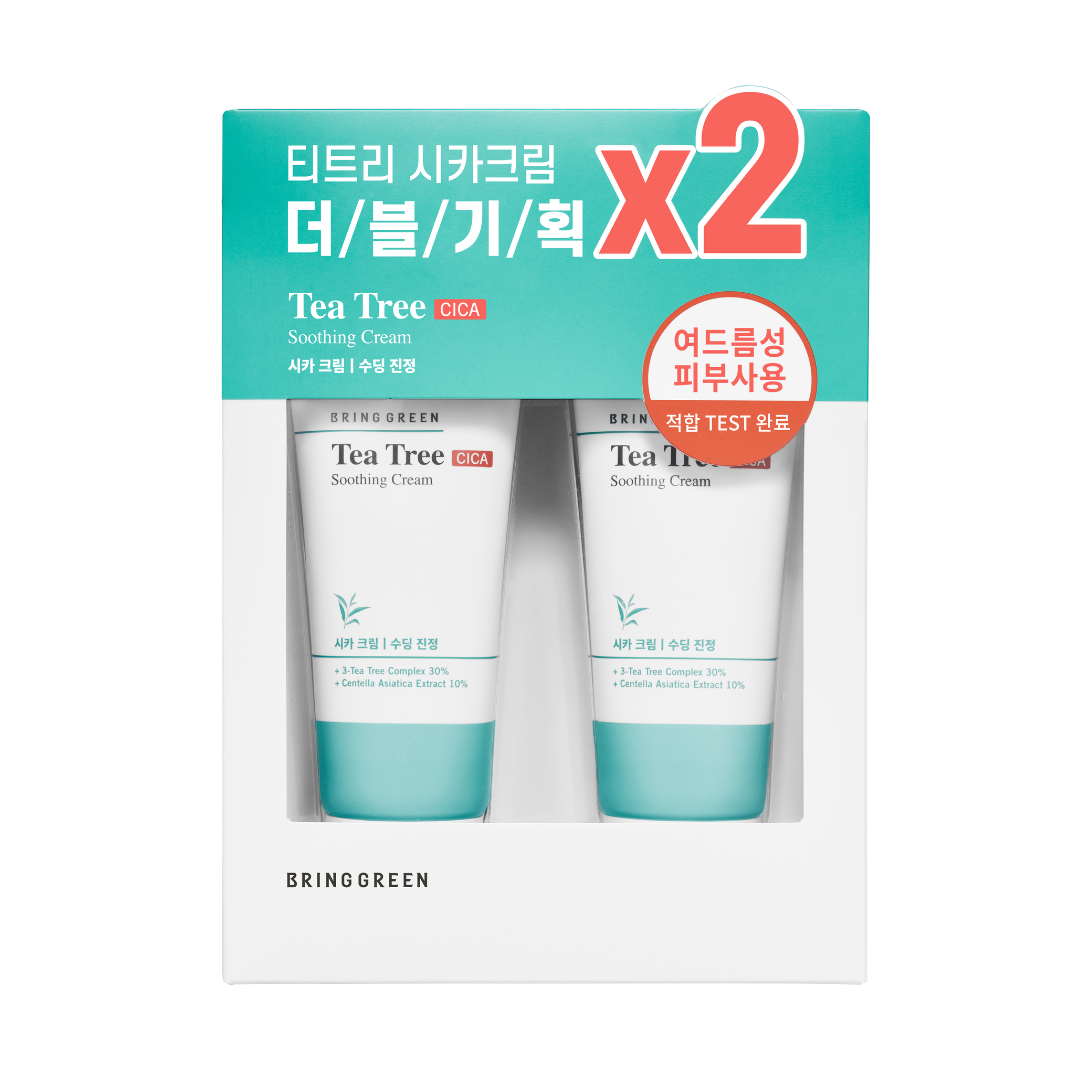 Tea Tree Cica Soothing Cream Double Set 100ml*2