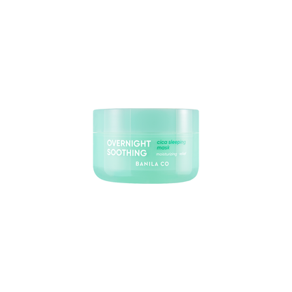 Banila Co Overnight Soothing Cica Sleeping Mask in 100ml jar, creamy leave-on mask for soothing and hydrating skin overnight