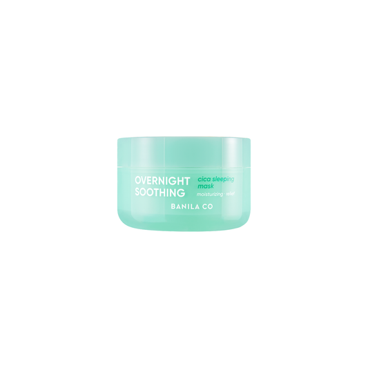 Banila Co Overnight Soothing Cica Sleeping Mask in 100ml jar, creamy leave-on mask for soothing and hydrating skin overnight