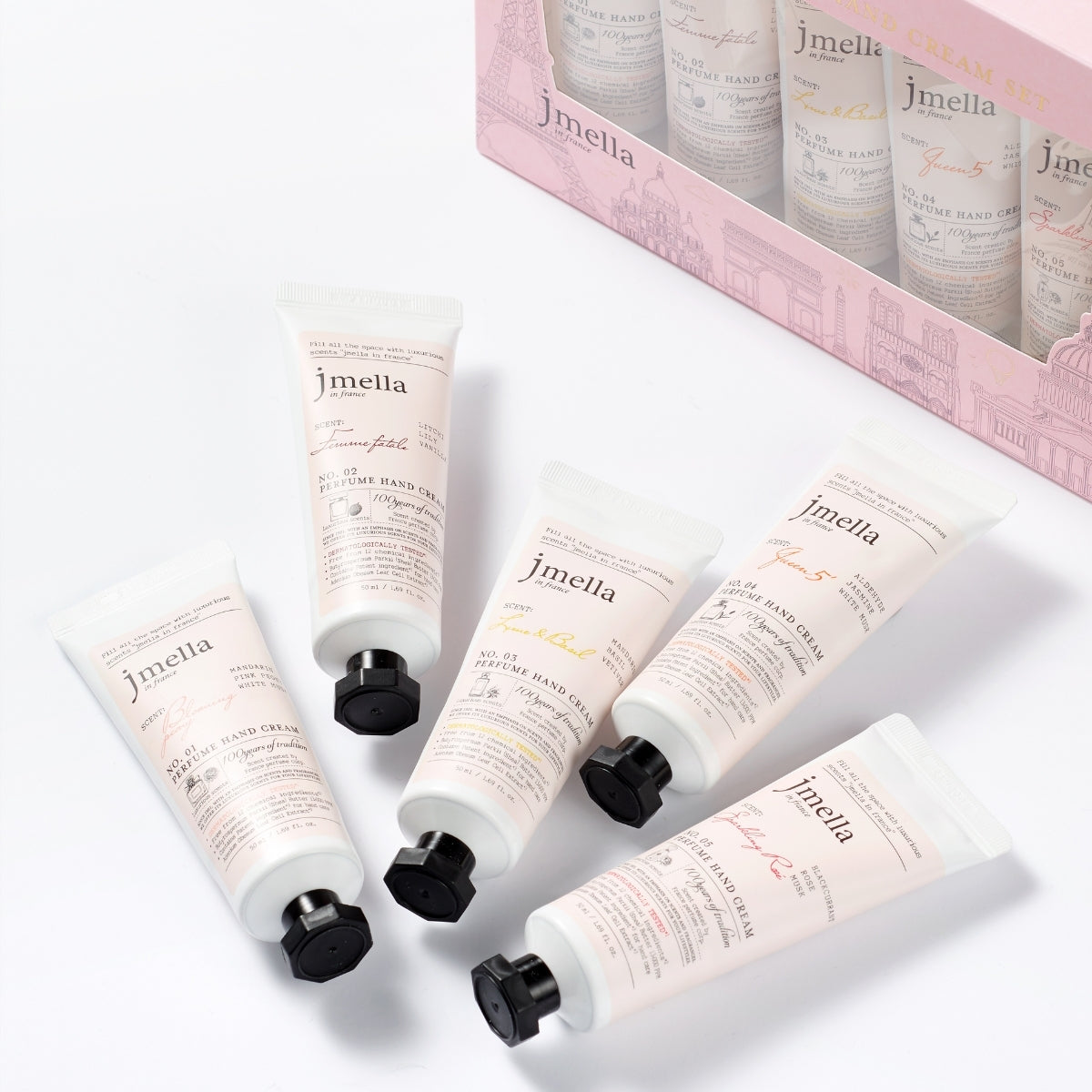 In France Favorite Perfume Hand Cream Set 50Ml*5Pcs