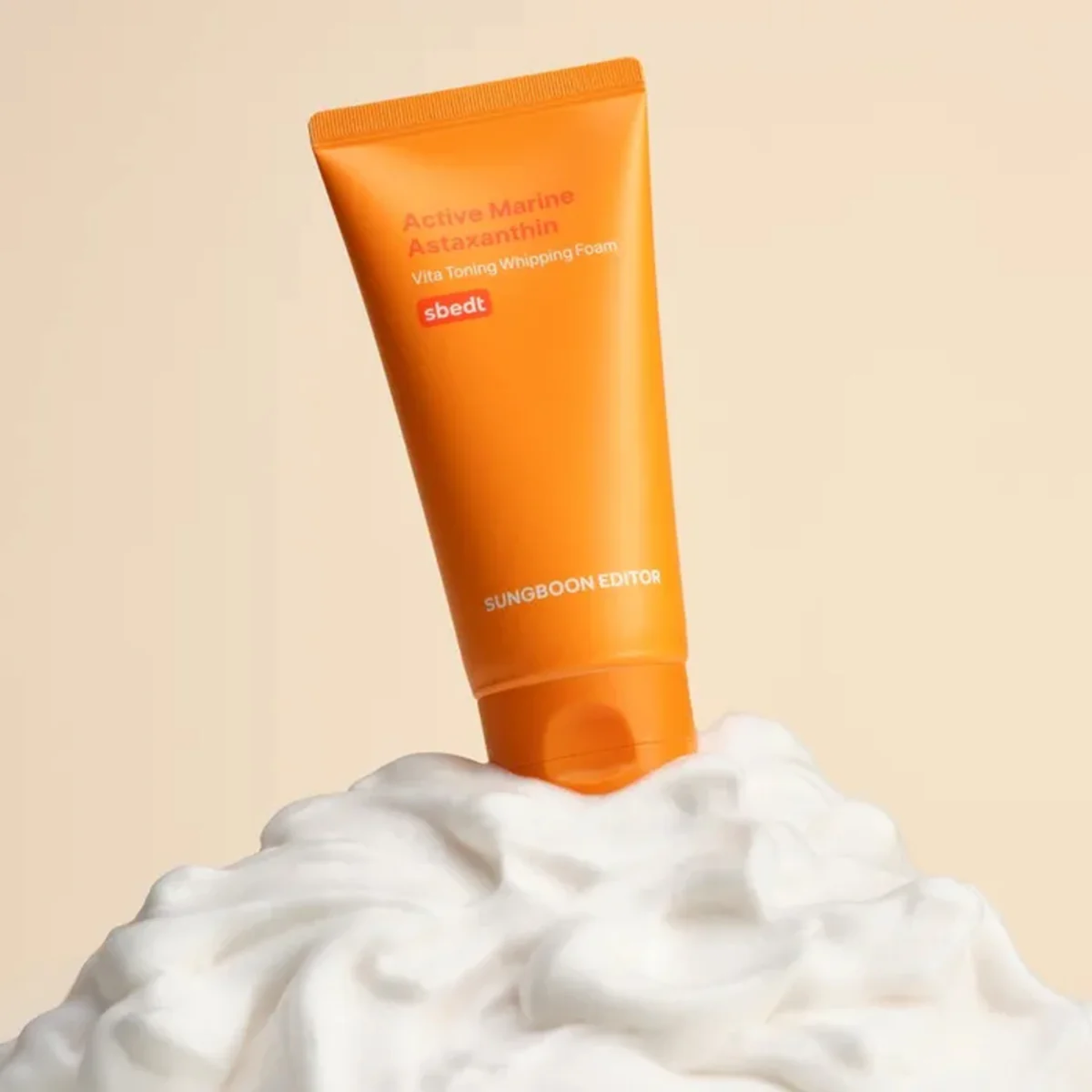 Sungboon Editor Active Marine Astaxanthin Vita Toning Whipping Foam 120g - Shop K-Beauty in Australia