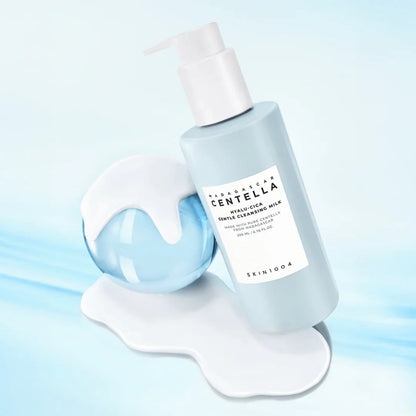 SKIN1004 Madagascar Centella Hyalu-Cica gentle cleansing milk in a 200ml bottle, designed for sensitive skin and skin hydration