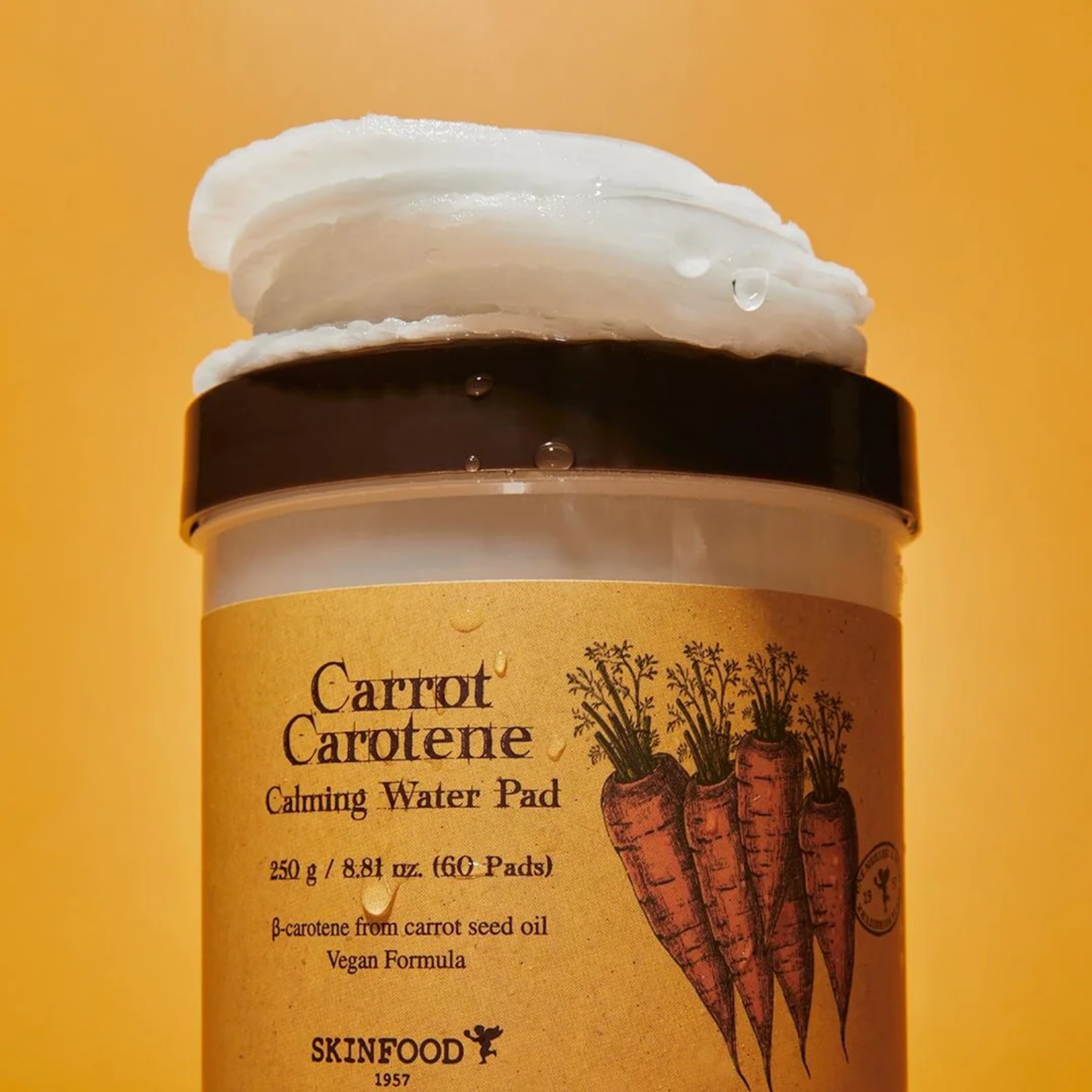 SKINFOOD Carrot Carotene Calming Water Pad 60pcs - Shop K-Beauty in Australia