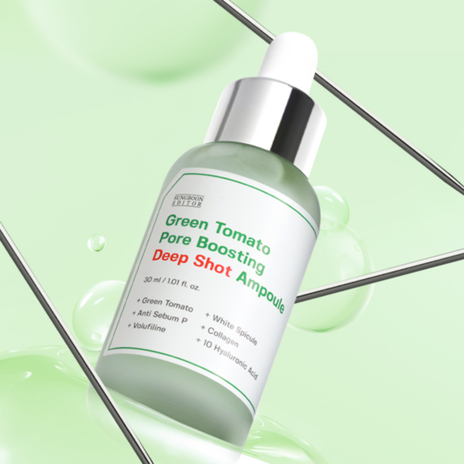 Sungboon Editor Green Tomato Pore Boosting Deep Shot Ampoule 30ml - Bulk Buy K-Beauty in Australia