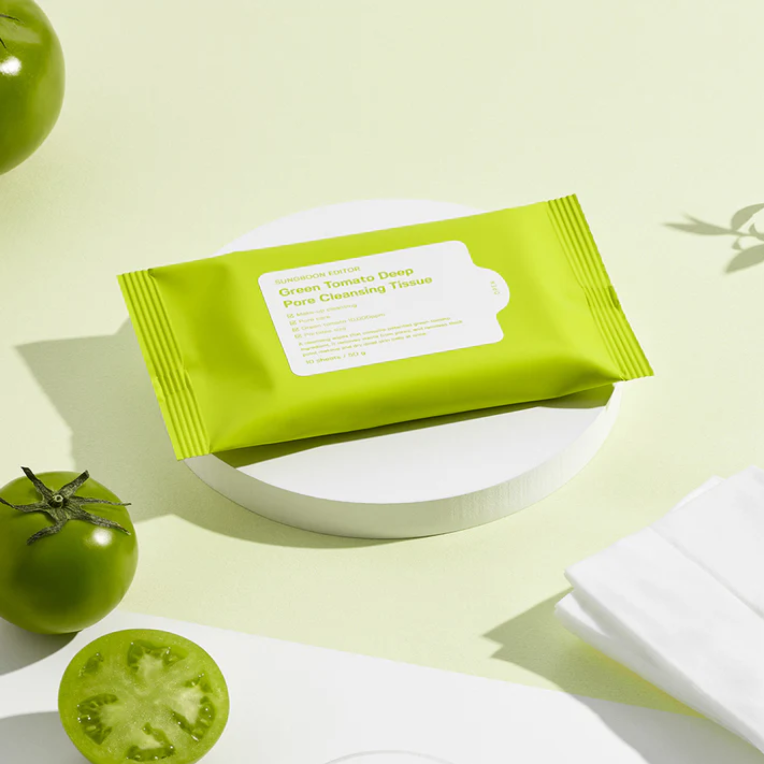 Sungboon Editor Green Tomato Deep Pore Cleansing Tissue 10pcs - Bulk Buy K-Beauty in Australia