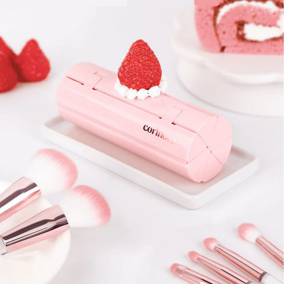 Pink Roll Make Up Brush Set [6pcs]
