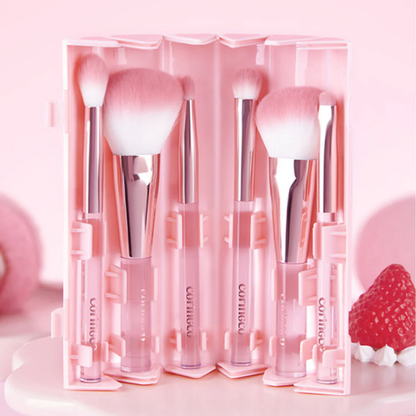 Pink Roll Make Up Brush Set [6pcs]