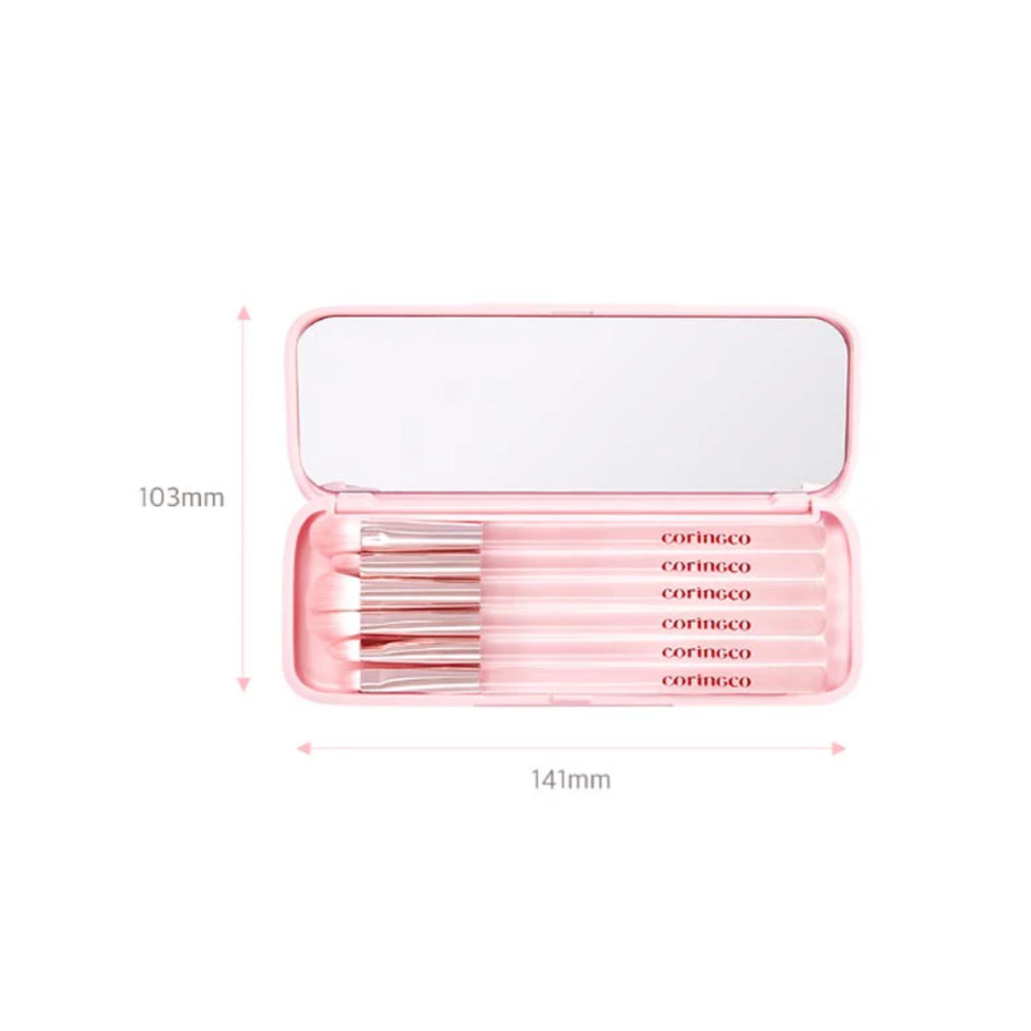 Pink Pocket Eye Brush Set [6pcs]