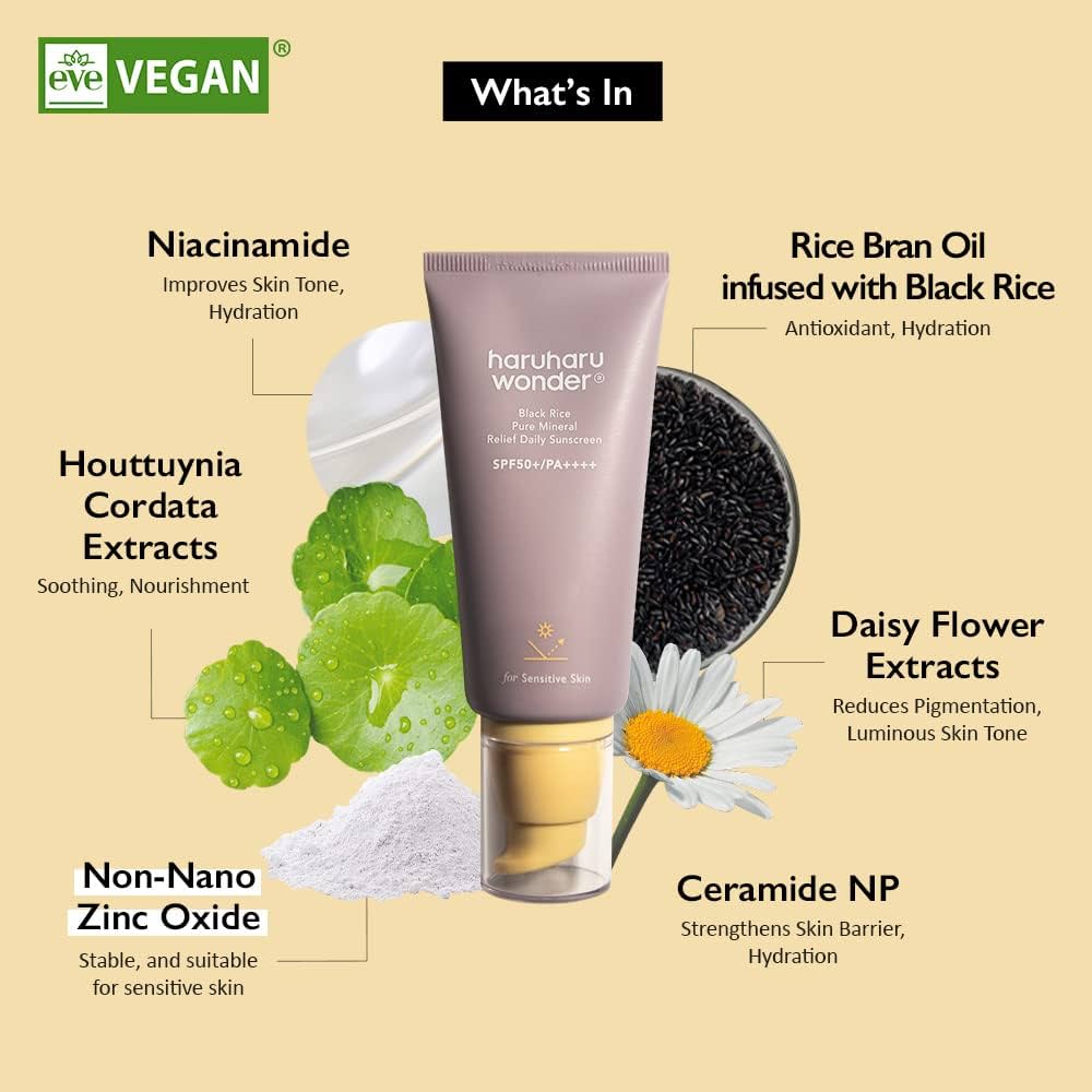 Black Rice Pure Mineral Relief Daily Sunscreen SPF50+/PA++++ 50ml