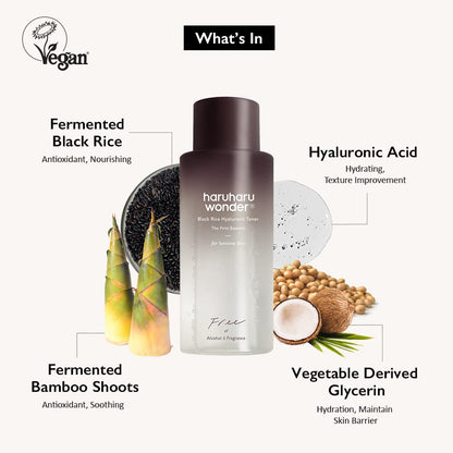 Black Rice Hyaluronic Toner Free of Alcohol Fragrance 150ml