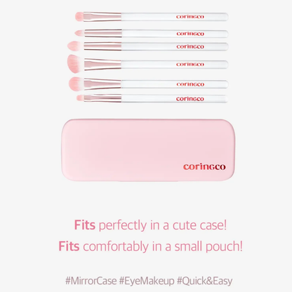 Pink Pocket Eye Brush Set [6pcs]