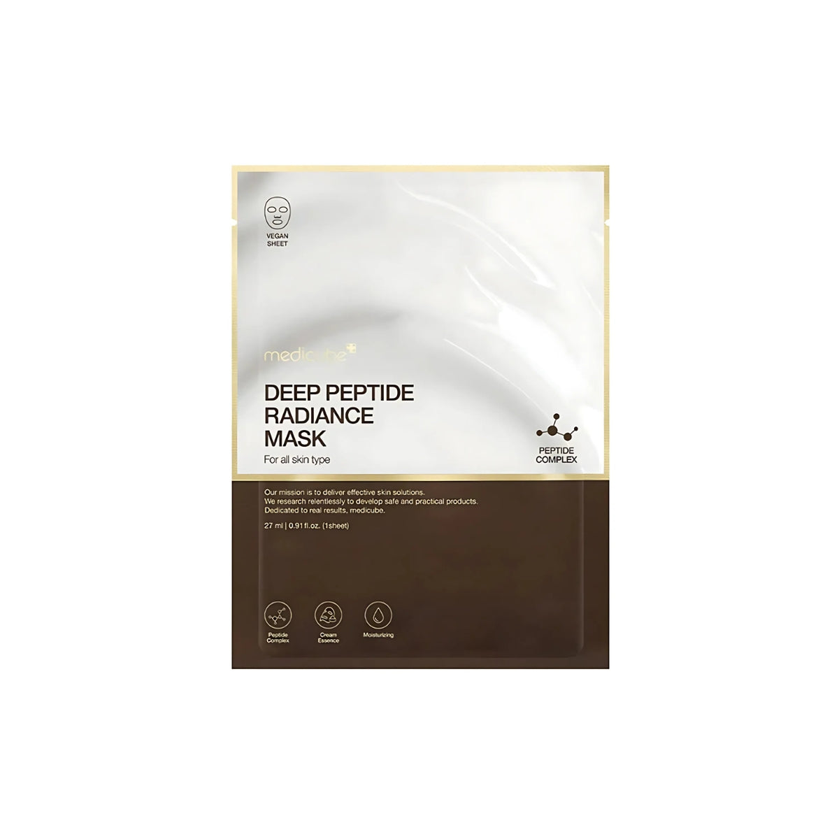 MEDICUBE Deep Peptide Radiance Mask 27Ml 1Pc - Bulk Buy K-Beauty in Australia