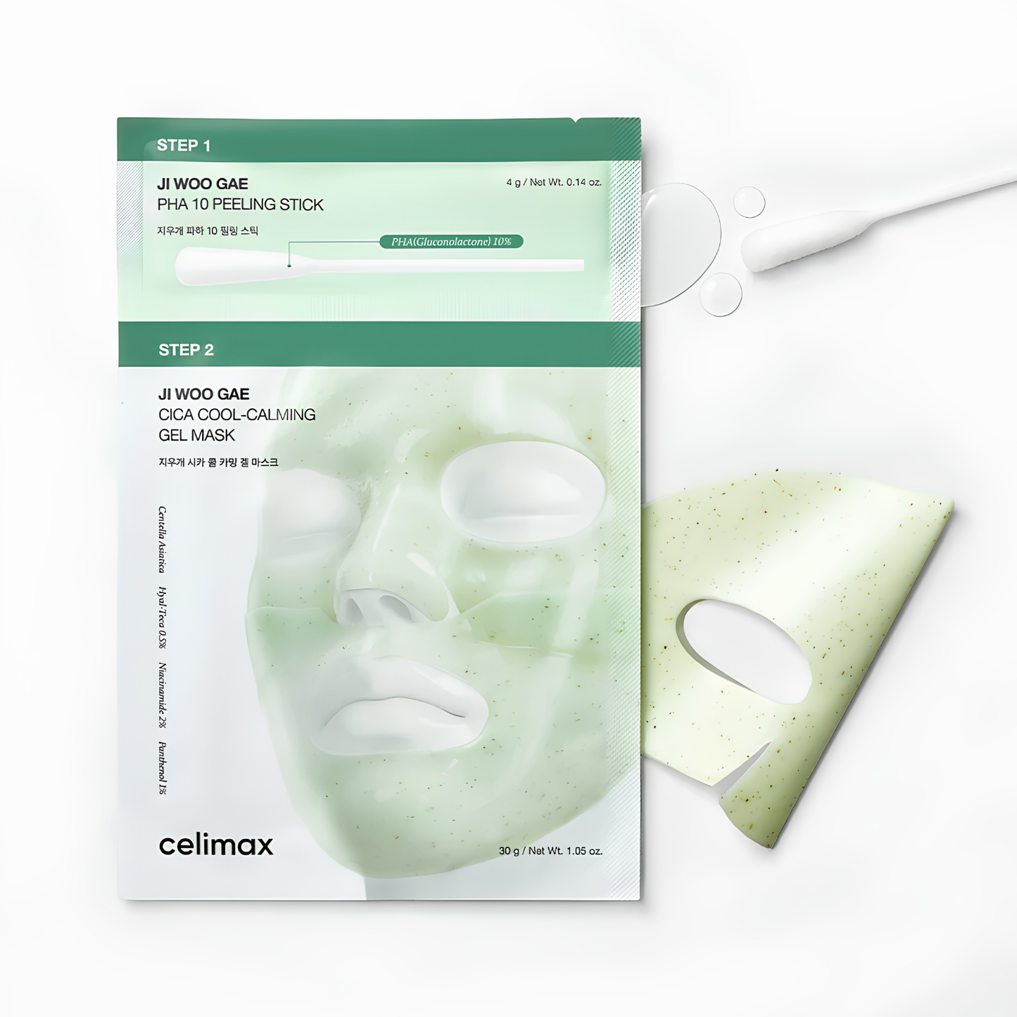 Ji Woo Gae Cica PHA Peel 2-Step Gel Mask [1pc]