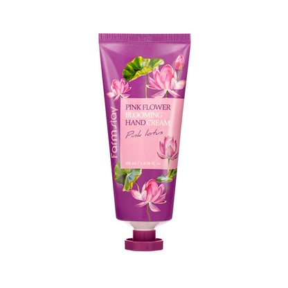 Farmstay Pink Flower Blooming Hand Cream Pink Lotus 100ml - Shop K-Beauty in Australia