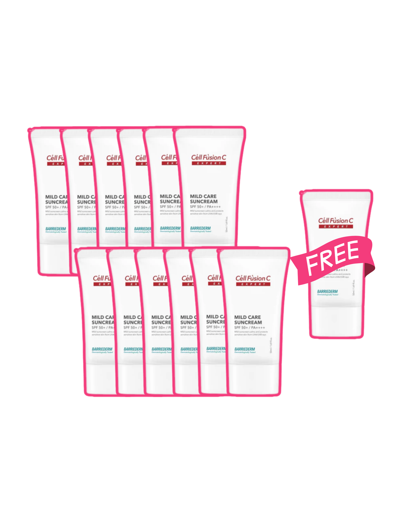 Mild Care Suncream SPF50+ PA++++ 50ml - Buy 12 Get 1 FREE