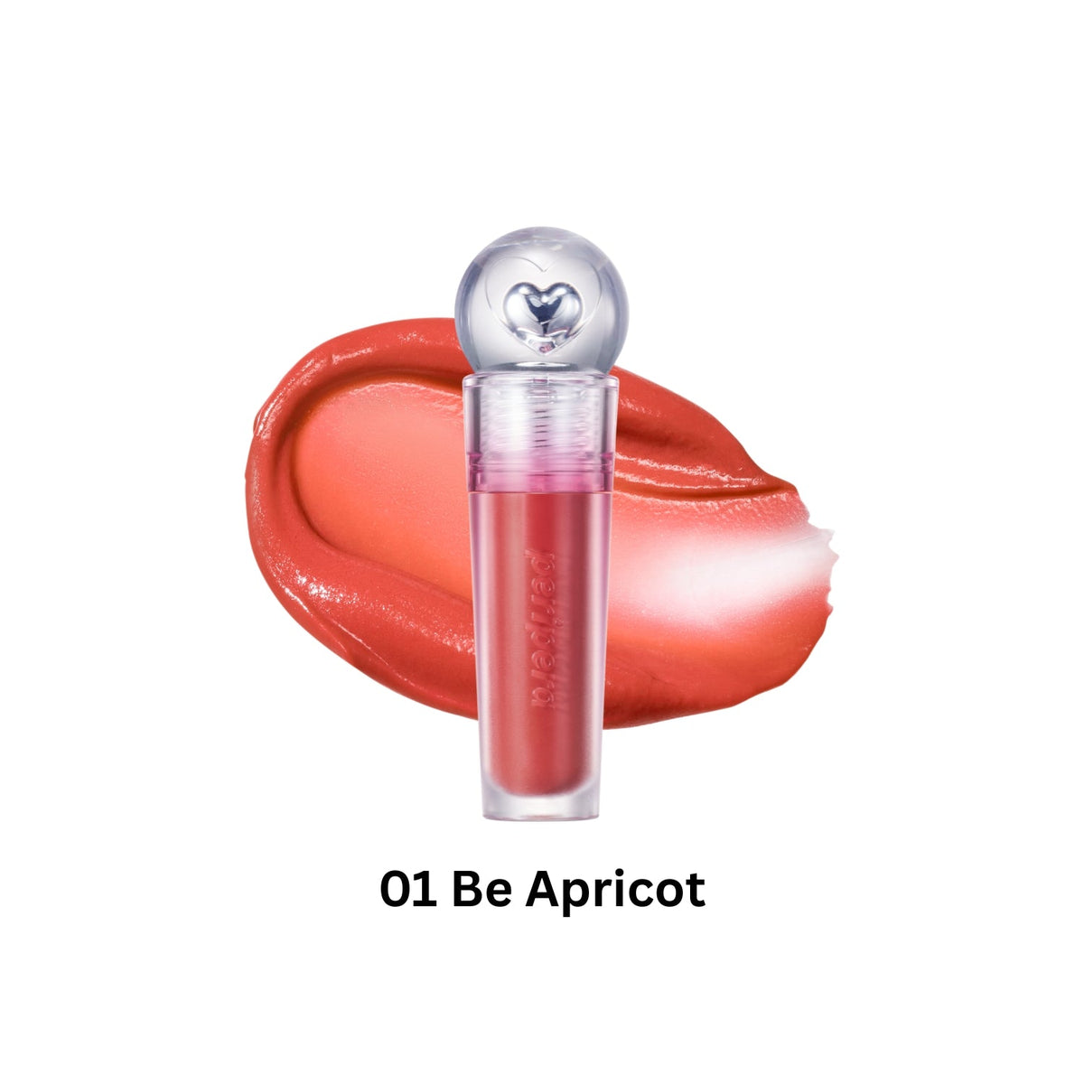 Peripera Ink Jellable Lip Tint in a sleek tube with a doe-foot applicator, showcasing the vibrant pink shade.